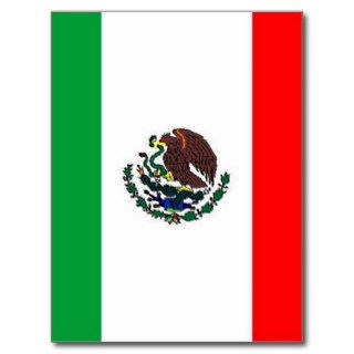 MEXICO FLAG   NATIONAL MEXICAN FLAG POSTCARD