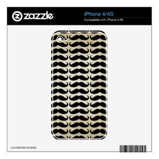 Many Mustaches Pattern Decals For iPhone 4S