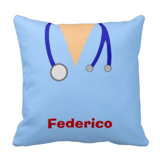Funny Scrubs Nurses Whimsical Design Throw Pillow