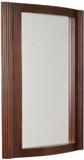 American Imaginations 67 24 Inch by 32 Inch Rectangle Wood Framed Mirror with Shelf, Antique Cherry Finish   Shelving Hardware  