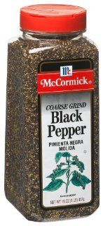 McCormick Pepper, Black Coarse Ground, 16 Ounce Units (Pack of 2)  Grocery & Gourmet Food