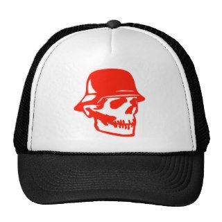 Skull in German Helmet Hat
