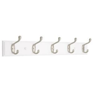Liberty 27 in. Rail with 5 Heavy Coat and Hat Hook DISCONTINUED RPLR5DZ WSN B