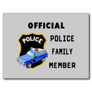 Official Police Family Post Cards