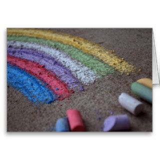 Pot of Gold at the End of the Rainbow Chalk Art Greeting Cards