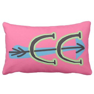 Whimsical Cross Country   CC Symbol Throw Pillows