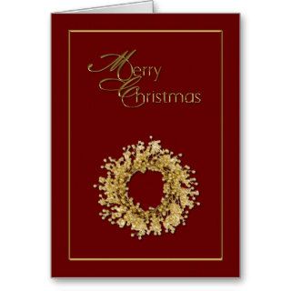 Red Gold Merry Christmas Card