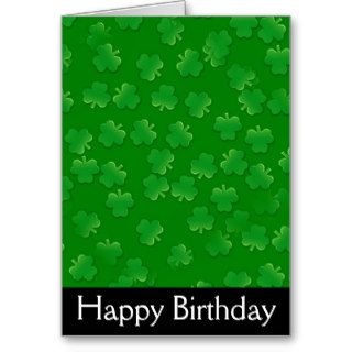 Shamrock March Irish Happy Birthday Card