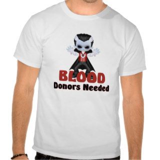 Little Vampire Blood Donors Needed Halloween Joke T Shirts