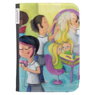 Crazy Hairdresser Saloon Kindle 3 Covers
