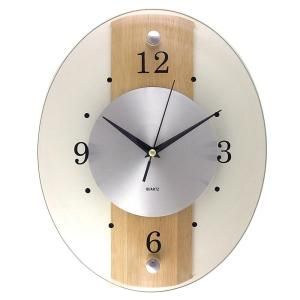Timekeeper Products 10 in. x 13 in. Oblong Beveled Glass Wall Clock with Quartz Movement DISCONTINUED 6052