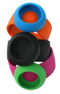 TKO ORLOGI Women's TK591X1 Slap Watch Accessory Pack 3 Sets Orange Black Fuchsia Watches