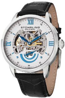 Stuhrling Original Men's 574.01 "Aristocrat Executive II" Stainless Steel Automatic Watch with Leather Band Watches