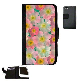 Japanese Flowers Fabric iPhone 4 Wallet Case Great unique Gift Idea Cell Phones & Accessories