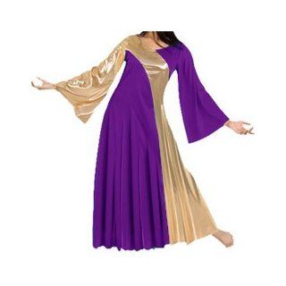 Asymmetrical Bell Sleeve Dress BRIGHT GOLD 2X Clothing
