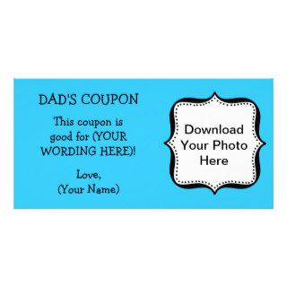 Dad's Birthday COUPON FOR DAD Photo Card Template