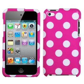 BasAcc White Polka Dots/ Hot Pink Case for Apple iPod Touch 4 BasAcc Cases