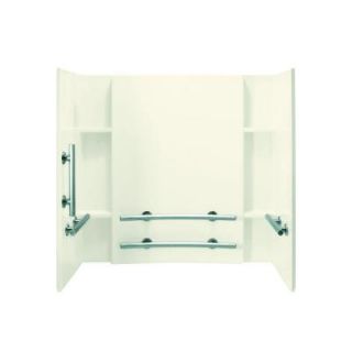 Sterling Plumbing Accord 32 in. x 60 in. x 55 1/4 in. Three Piece Direct to Stud Tub and Shower Wall Set in Biscuit 71154113 96