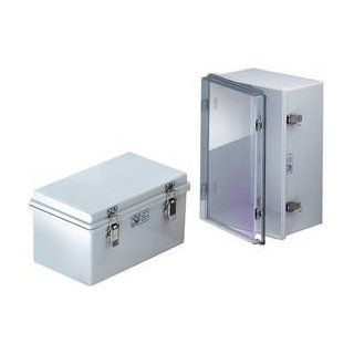 BUD Industries NBA 10144 Style A Plastic Indoor Box with Solid Door, 11 51/64" Length x 7 27/32" Width x 7 5/64" Height, Light Gray Finish