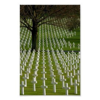World War II cemetery, Memorial Day II Print