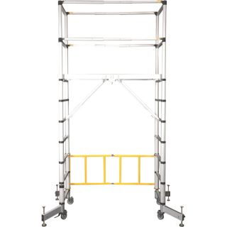 Mobile Telescopic Scaffolding   80 Inch W x 54 Inch D x 116 Inch Extended Size,