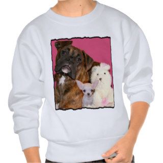 Boxer puppy and Chihuahua kids sweatshirt