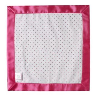 SwaddleDesigns Baby Lovie Fuchsia Flannel Blanket w/Satin