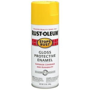 Rust Oleum Stops Rust 12 oz. Protective Enamel Gloss Sunburst Yellow Spray Paint 7747830