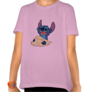Stich Playing in Sand Disney Tees