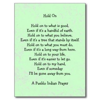 hold on prayer postcards