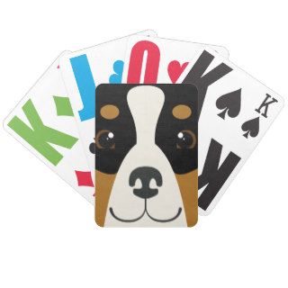 Bernese Mountain Dog Playing Cards Modern