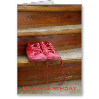 Red shoes birthday cards