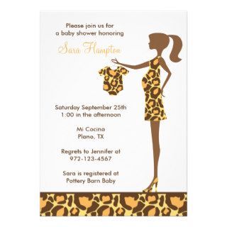 Chic Leopard Print Baby Shower Invitation