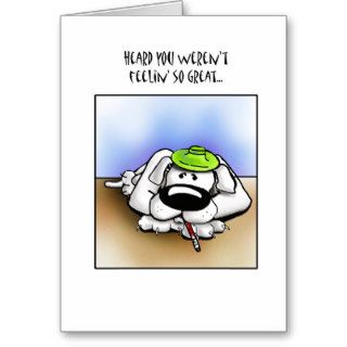 Harley the Dog Humor Get Well Soon Cards
