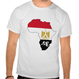 Flag of Egypt on Map of Africa Internet T Shirt