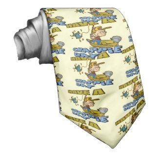 Crappie Day Fishing T shirts and Gifts Custom Ties