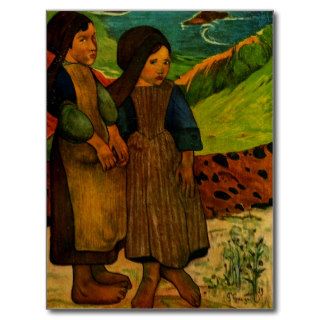 Paul Gauguin's Breton Girls (1889) Postcard