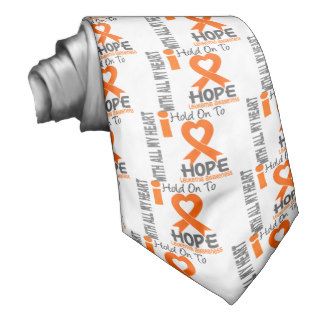 Leukemia I Hold On To Hope Neck Tie