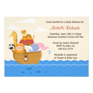 Noahs Ark Baby Shower Invitation