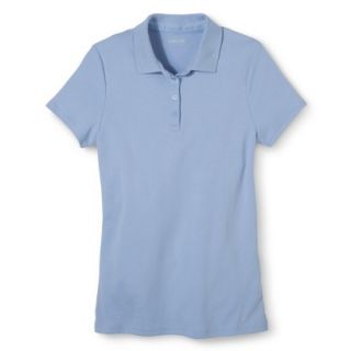 Cherokee Juniors School Uniform Short Sleeve Interlock Polo   Windy Blue XS
