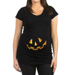  Halloween Jack O Lantern Maternity Dark T Shirt