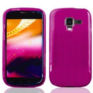 Samsung Eshilarate / I577 Soft TPU Gel Skin Case   Purple Check Cell Phones & Accessories