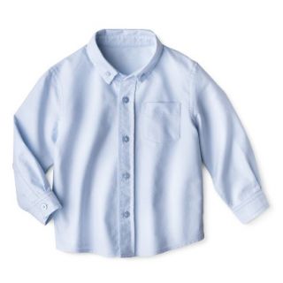 Cherokee Toddler Boys School Uniform Long Sleeve Oxford Shirt   Powder Blue 5T
