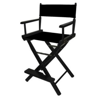 Directors Chair Counter Height Directors Chair   Black Frame, Black Canvas