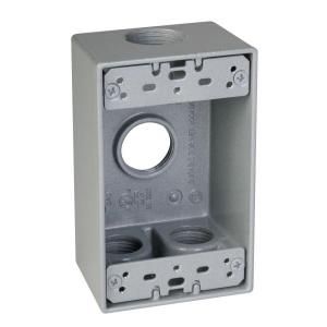 Bell 1 Gang Four 3/4 in. Hole Rectangular Electrical Box   Gray SB475S