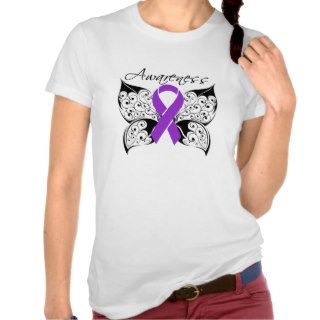 Tattoo Butterfly Awareness   Pancreatic Cancer Tee Shirts