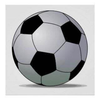 Association Football American Soccer Ball Poster