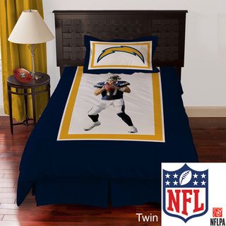 NFL San Diego Chargers Philip Rivers 4 piece Comforter Set NFL Teen Comforter Sets