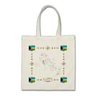 Bahamas Map + Flags Bag