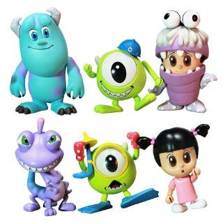 Monsters, Inc. Hot Toys 3 Inch Mini Cosbaby Set of 6 Figures [Mike, Sulley, Boo, Randall, Boo Monster Ver. & Mike Diver Ver.] Toys & Games